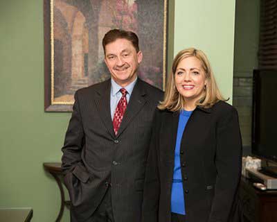 Photo of attorneys Timothy H. Barnes and Robyn Frye Honig